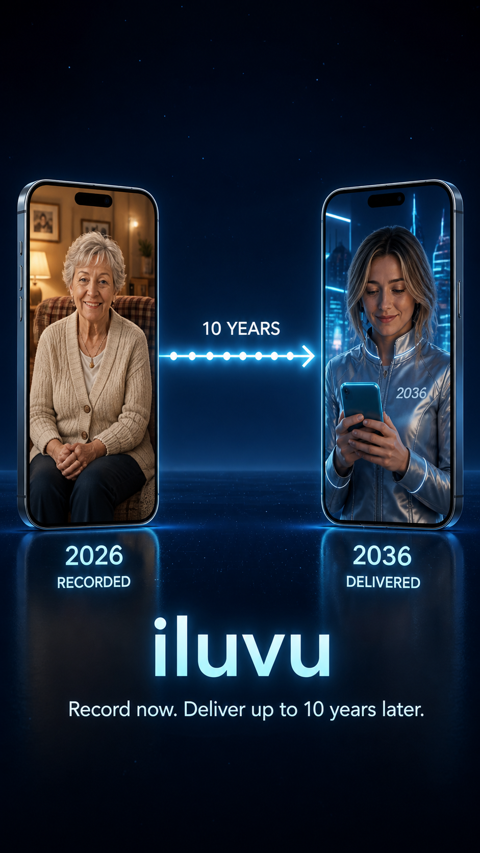 A message recorded in 2026 waiting to be released to someone special in 2036
